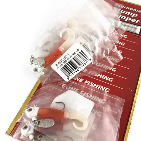 Bass Pro Shops Tournament Stump Jumper, White/Orange/Pink, 4g, #9518