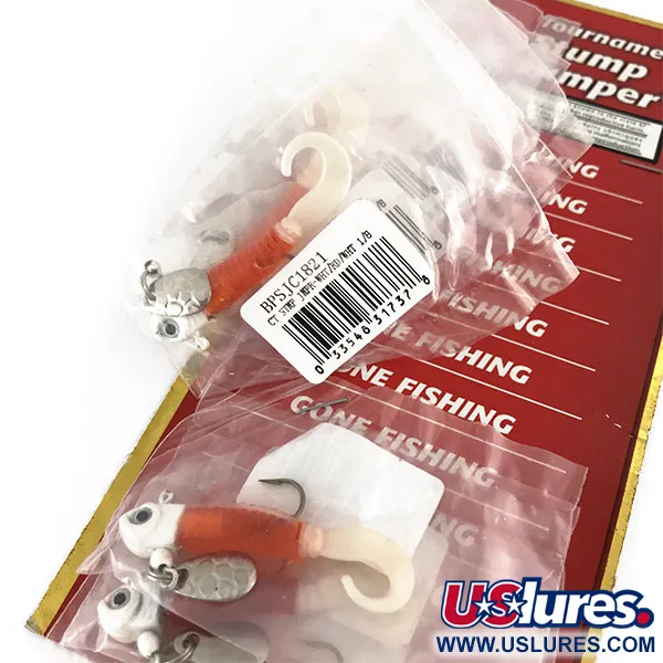 Bass Pro Shops Tournament Stump Jumper, White/Orange/Pink, 4g, #9518