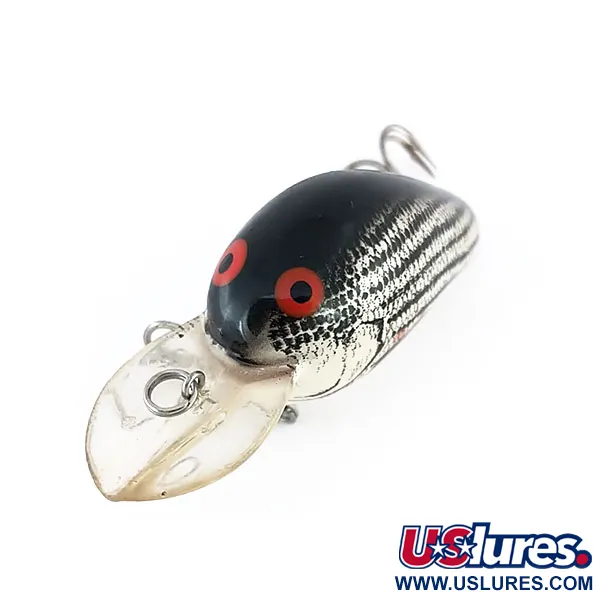 Bomber Fat A B04F Crankbait, Sidabras/Juoda, 5.5g, Gylis 1.8m, #9549
