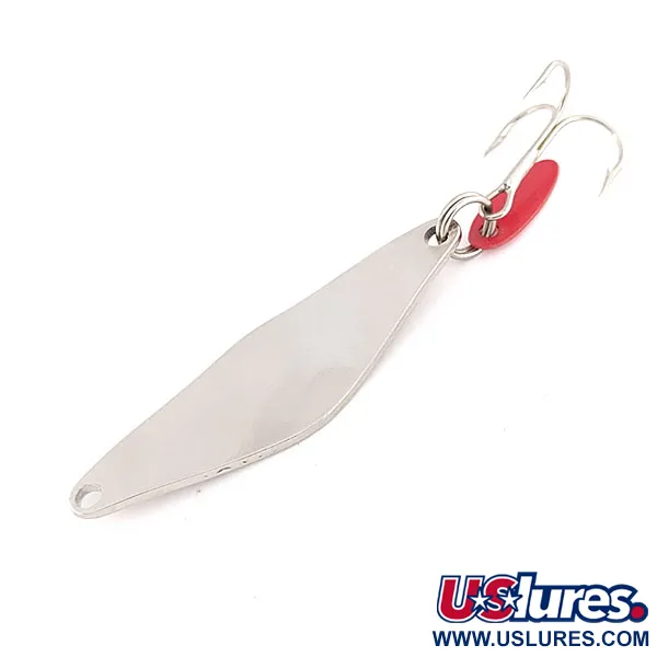 Bay de Noc Do-Jigger Blizgė, Nikelis, 10g, Raudonas Lapelis, #9551