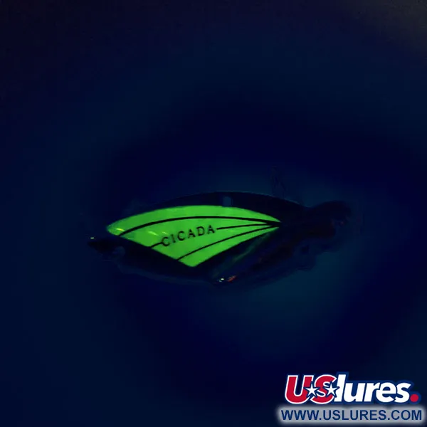 Reef Runner Cicada Cikada, Nikelis / Žalia, 14g, Šviečiantis, #9560
