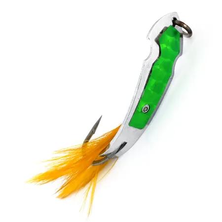 Tony Accetta Pet Spoon 13 Vartiklė, Nikelis/Žalia, 5g, Plunksna, #9609