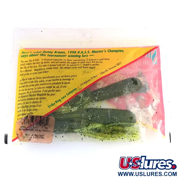 Strike King Flip-N-Tubs masalas, Chartreuse, 10cm, druska, #9614