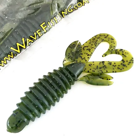 Wave Worms Swim Bug Guminukas, Watermelon/Black, 10cm, 7vnt, #9615