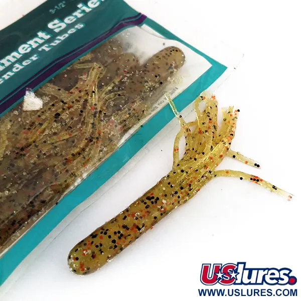 Bass Pro Shops Salty Tender Tubes masalas, Green Pumpkin, 7cm, #9624