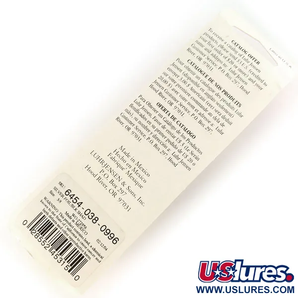 Luhr Jensen P.J.POP Popperis Medis, Juoda/Sidabrinė, 17g, Rankų darbo, #9634