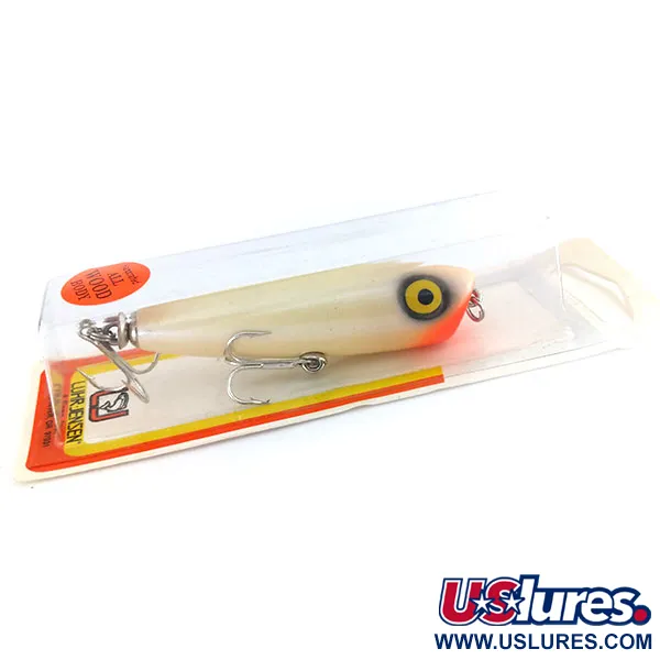 Luhr Jensen P.J.POP Poperis, Perlamutras / Raudona, 17g, Rankų darbo, #9635