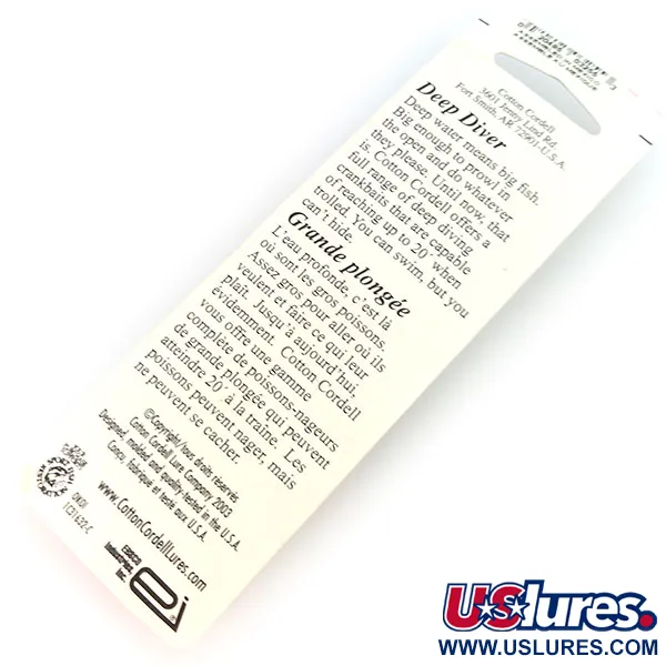 Cotton Cordell Grappler Shad Deep Diver, Nikelis / Juoda, 12g, #9636