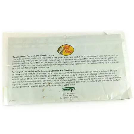 Bass Pro Shops Tournament Series Flicker Guminukas, Balta, 10cm, #9659