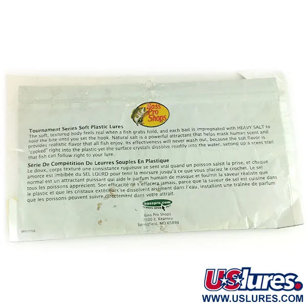 Bass Pro Shops Tournament Series Flicker Guminukas, Balta, 10cm, #9659