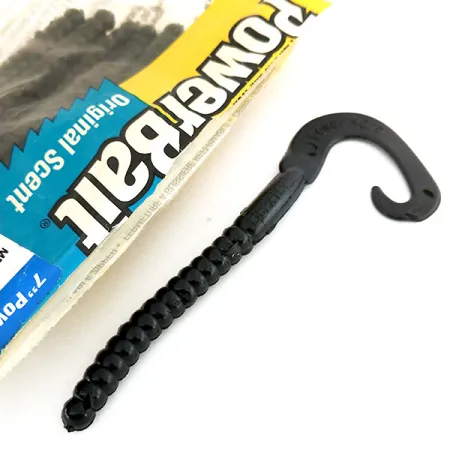Berkley Powerbait Power Worm Guminukas, Black, 17.5cm, Kvapas, #9665