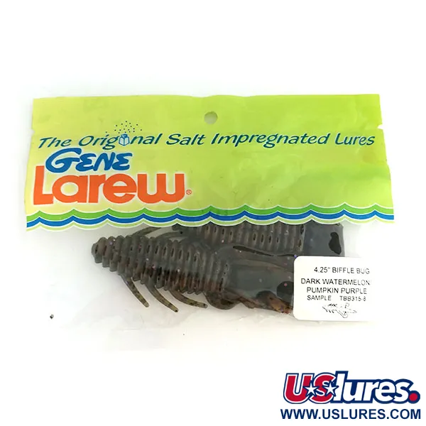 Gene Larew Biffle Bug Guminukas, Dark Watermelon, 10cm, Salt, #9666