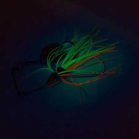 Strike King Mini-King Spinnerbait UV, Gold/Oranžinė/Geltona/Žalia, 7g, #9695