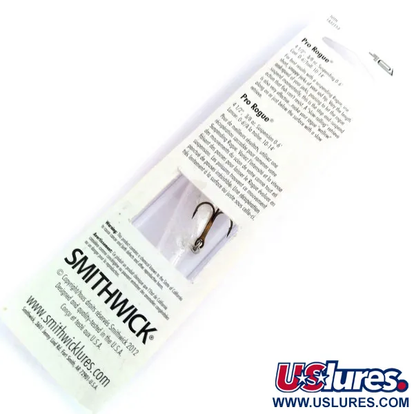 Smithwick Suspending Rattlin’ Rogue Jerkbait, Skaidrus/Baltas, #9808