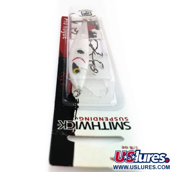 Smithwick Suspending Rattlin’ Rogue Jerkbait, Skaidrus/Baltas, #9808