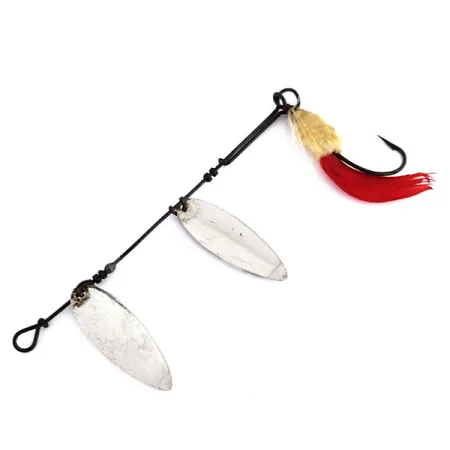 Hildebrandt Size 3 Slim Eli Double Spinner Sukrė, Nikelis / Raudona, 5g, #9832