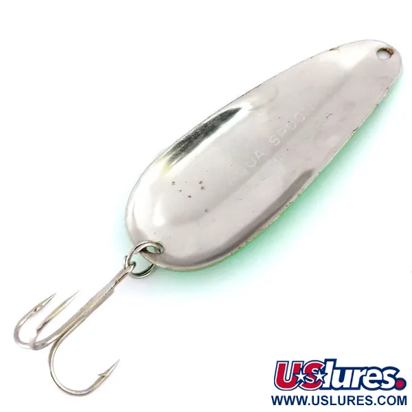 Nebco Aqua Spoon Blizgė, Žalia/Juoda/Nikelis, 14g, UV-reaguoj., #9890