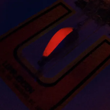 Luhr Jensen Lil' Kroc (Krocodile Stubby) Blizgė, Nikelis/Raudona, 4.5g, #9914