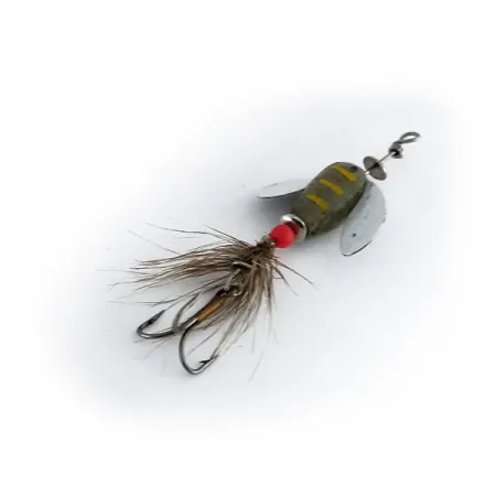 Yakima Bait Spin-n-Glo Sukriukė, Pilka / Balta, 0,6g, Plunksnos, #9946