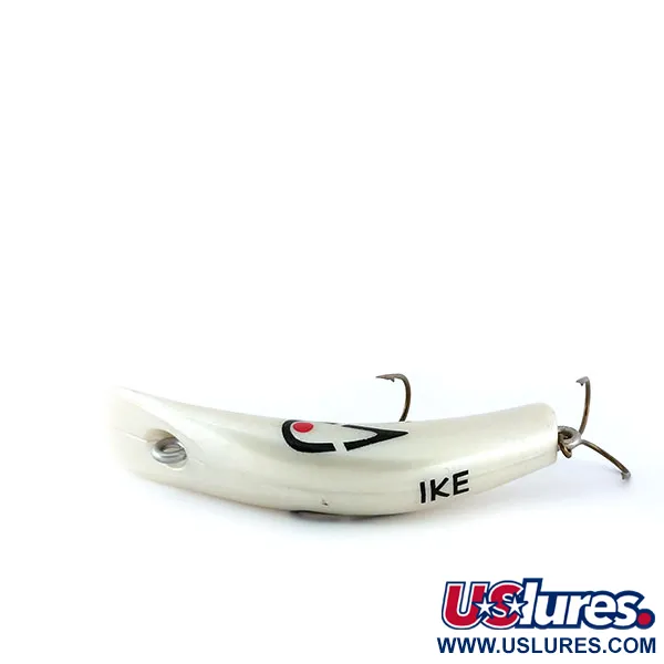 Lazy Ike Vobleris, Baltas perlas, 6g, Banano forma, #9990