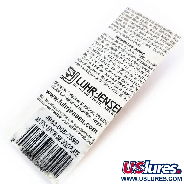 Tony Accetta Tony's Spoon Blizgė, Auksinė, 11g, 24K Auksas, #4933-005-0599