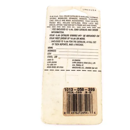 Luhr Jensen Lil' Kroc (Krocodile Stubby) Blizgė, Raudona/Nikelis, 14g, #9996