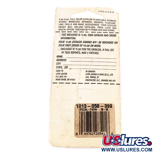 Luhr Jensen Lil' Kroc (Krocodile Stubby) Blizgė, Raudona/Nikelis, 14g, #9996